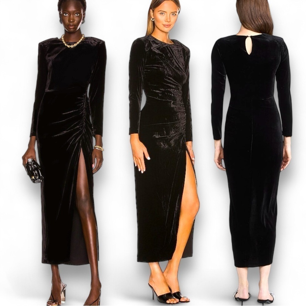 NWT Veronica Beard Lawton Classic Black Velvet Cocktail Dress Size 6